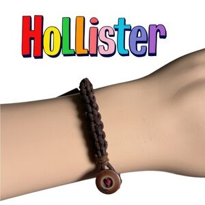 Hollister Dark Brown Woven Bracelet